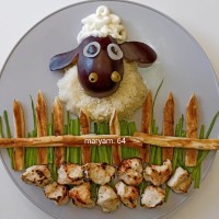 کته وجوجه کباب لاری گوسفند تزیین جوجه_کباب بره ناقلا