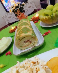 رولت خامه ای طرح برگ