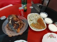 باقالی پلو با ماهی کپور شمالی