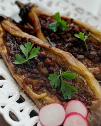 بادمجان شکم پر رژیمی