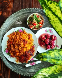 پلو بندری با تن ماهی