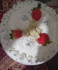 کیک خامه ای خانگی