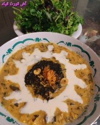 آش قورت قیله جلفا....کیک با مغز پنیر خامه ای