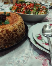 ته چین عدس پلو