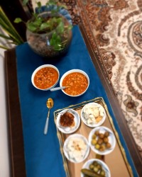 خوراک لوبیا با قارچ ورق زدنی