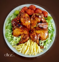 مرغ بریان پروانه ای