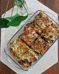 پیتزا با کراست سیب زمینی