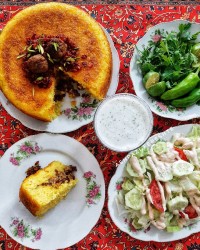 ته چین گوشت قلقلی