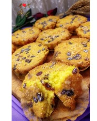 کیک کشمش وگردوی مدرسه