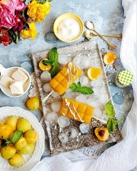 بستنی خامه ی زردالو