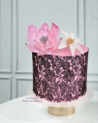 دکور کیک گلهای ژله ای