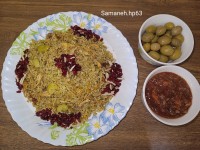 دمی باقالی پلو با مرغ