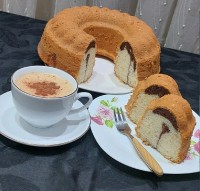 کیک دو رنگ عصرانه