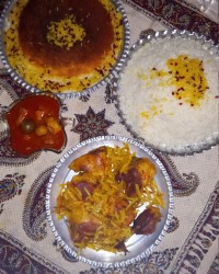 زرشک پلو و مرغ