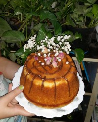 کیک گلاب با دستور لی لی