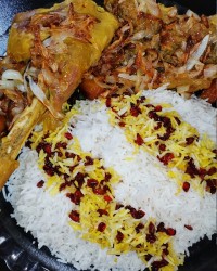 زرشک پلو با ماهیچه