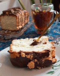 کیک نارگیلی ورق زدنی