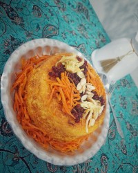 تهچین مرغ و هویج