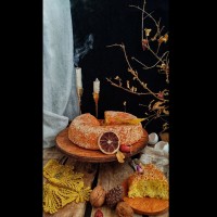 کیک هل و گلاب و زعفران