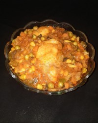 خورش مرغ و سبزیجات