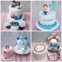 کیک پسرانه آبی