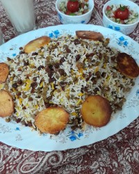 عدس پلوی خوشمزه