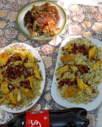 باقالی پلو با مرغ در جوار آقا امام رضا