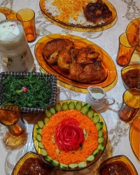 چلو مرغ با آلو