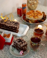 کیک خامه ای به وقتِ سالگرد عقد