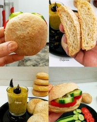 نان چاپاتا گوجه و فلفل