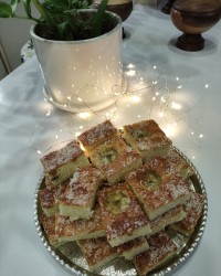 کیک تخته ای نارگیلی