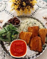 سبزی پلو باماهی