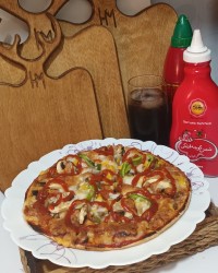 پیتزا قارچ و گوشت