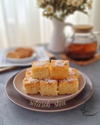 کیک تخته ای نارگیلی