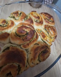 نان سیر با سبزی