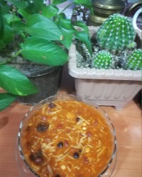 آش میوه اردبیل عکس از تمام مراحل پخت.