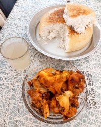 کته محلی قالبی و مرغ رژیمی