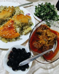 باقلی پلو با چلو گوشت