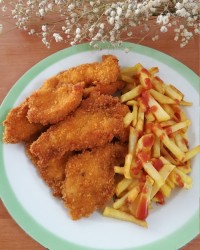 مرغ سوخاری با پنیر پارمزان