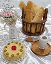 دیزاین ساده سالاد الویه با مرغ کپشنو معرفتی بخون 