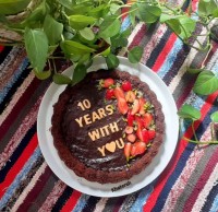 کیک شکلاتی با گاناش