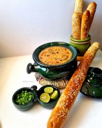 آش للک و نان سوپ