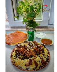 کشمش پلو مجلسی بابل