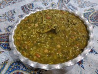آش بادمجان و گوجه