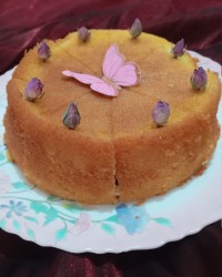 کیک شربتی زعفرانی