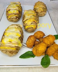 سیب زمینی تنوری آکاردئونی