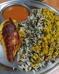 لوبیا پلو با شوید