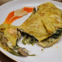 املت اسفناج و قارچ با طعم پنیر