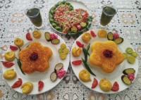 ته چین با مرغ حلزونی 