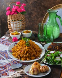 پلو بندری با تن ماهی